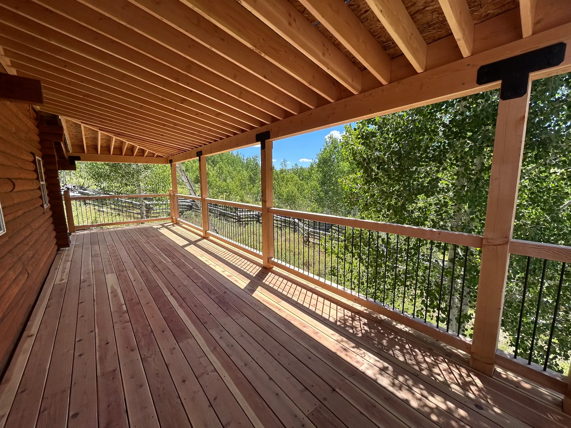 Composite Deck with Metal Railing
